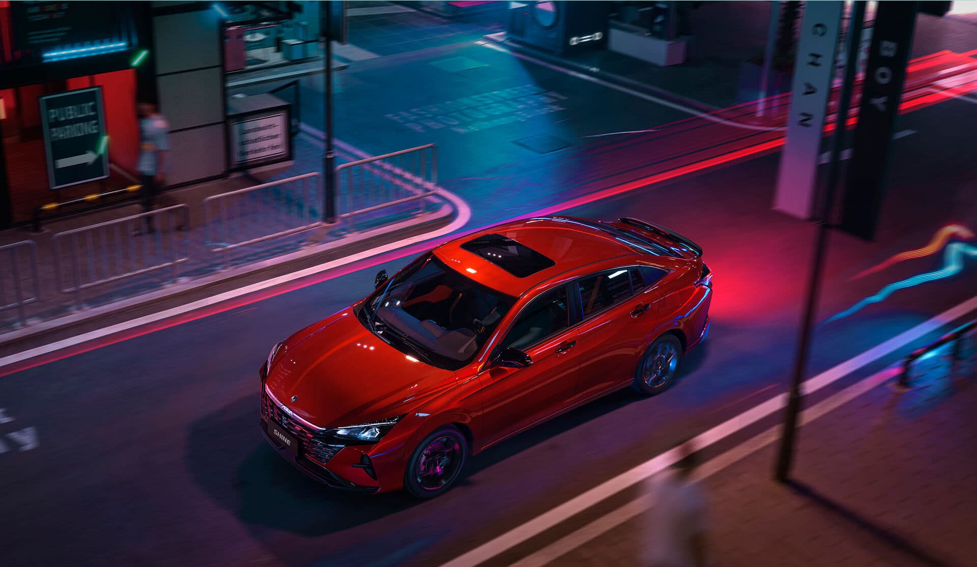 Dongfeng Shine — ambiance urbaine de nuit